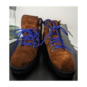 Vagabond Brown Suede Ankle Boots with Blue Laces